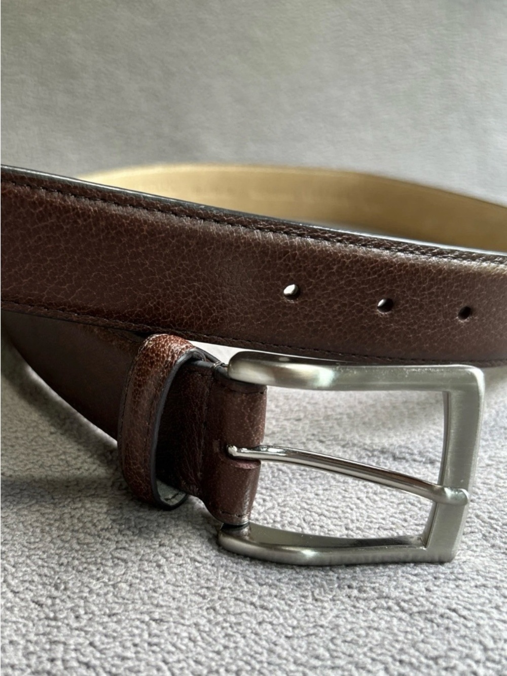 DAVIS BROS. Leather Belt Brown Men’s Size 30/75